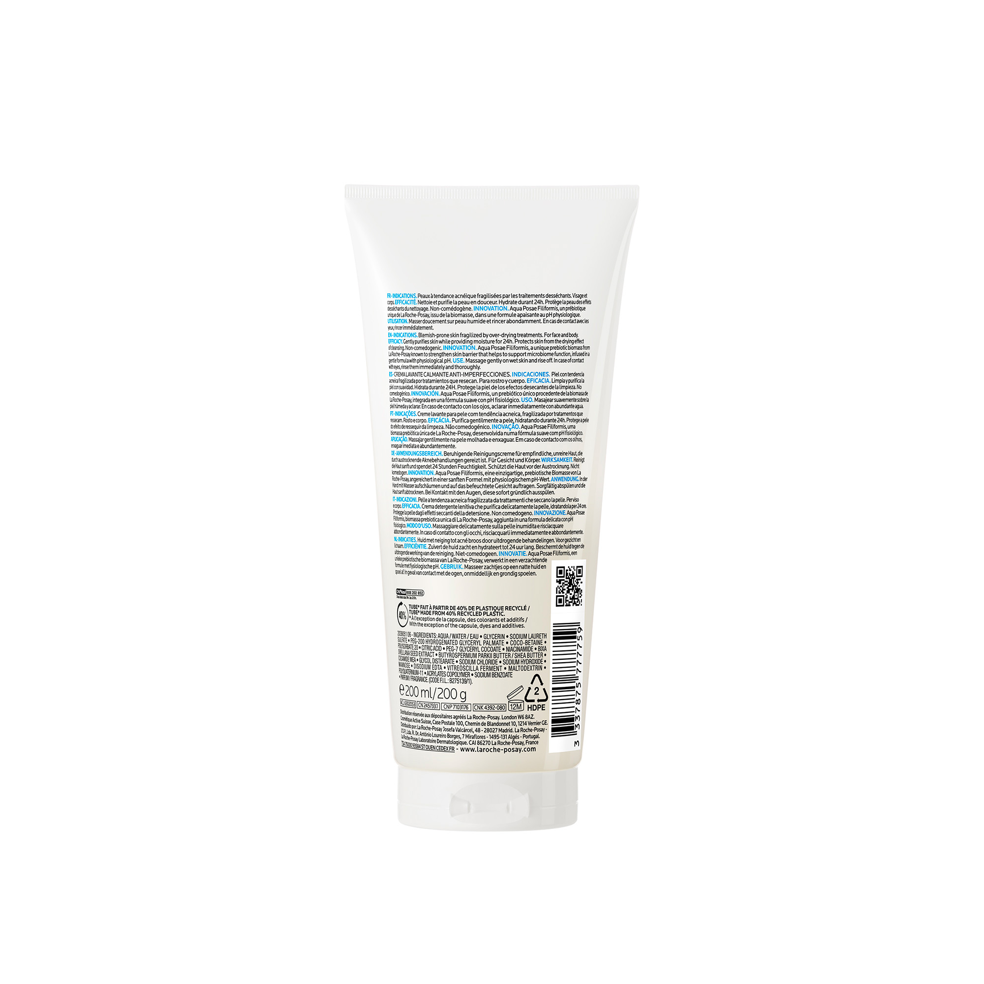 La Roche-Posay Effaclar Crema viso Effaclar H Iso-biome per pelle mista, grassa o a tendenza acneica 40 ml