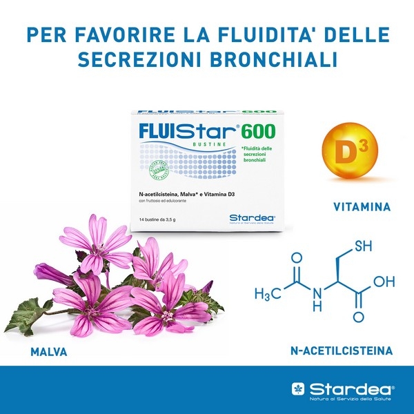 Fluistar 600 Integratore Fluidificante 14 Bustine