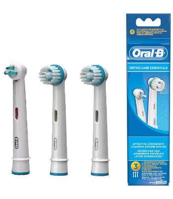 Oral-B Ortho Care Essential Kit Testine di Ricambio 3 Pezzi