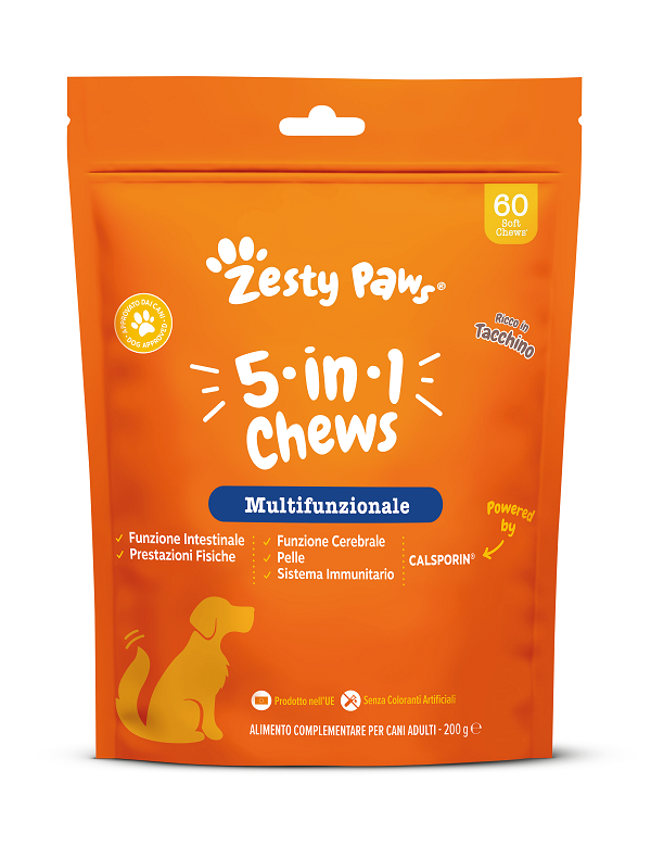 ZESTY PAWS 5in1 - Alimentatore complementare per cani adulti - 60 Chews 