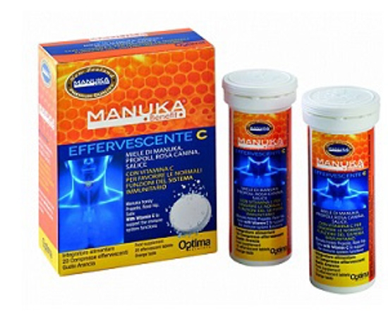 Optima Manuka Benefit Effervescente C Integratore Difese Immunitarie 20 Compresse