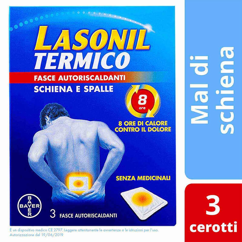 Lasonil Termico - Fasce Autoriscaldanti per Schiena e Spalle - 3 Pezzi