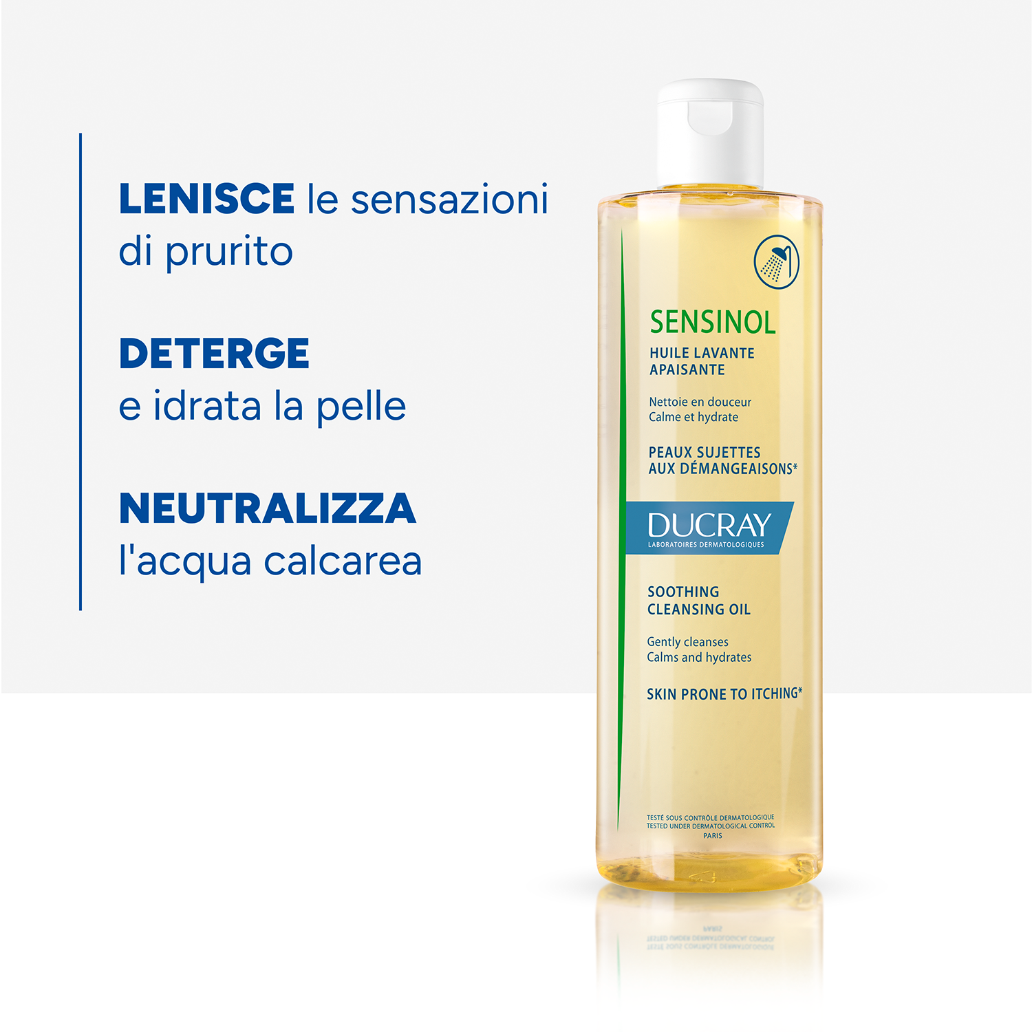 Ducray Sensinol - Olio Detergente Lenitivo Per Pelle Normale O Secca 400 ml
