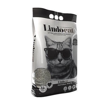 LINDOCAT LETTIERA GATTO NATURAL WHITE 15LT