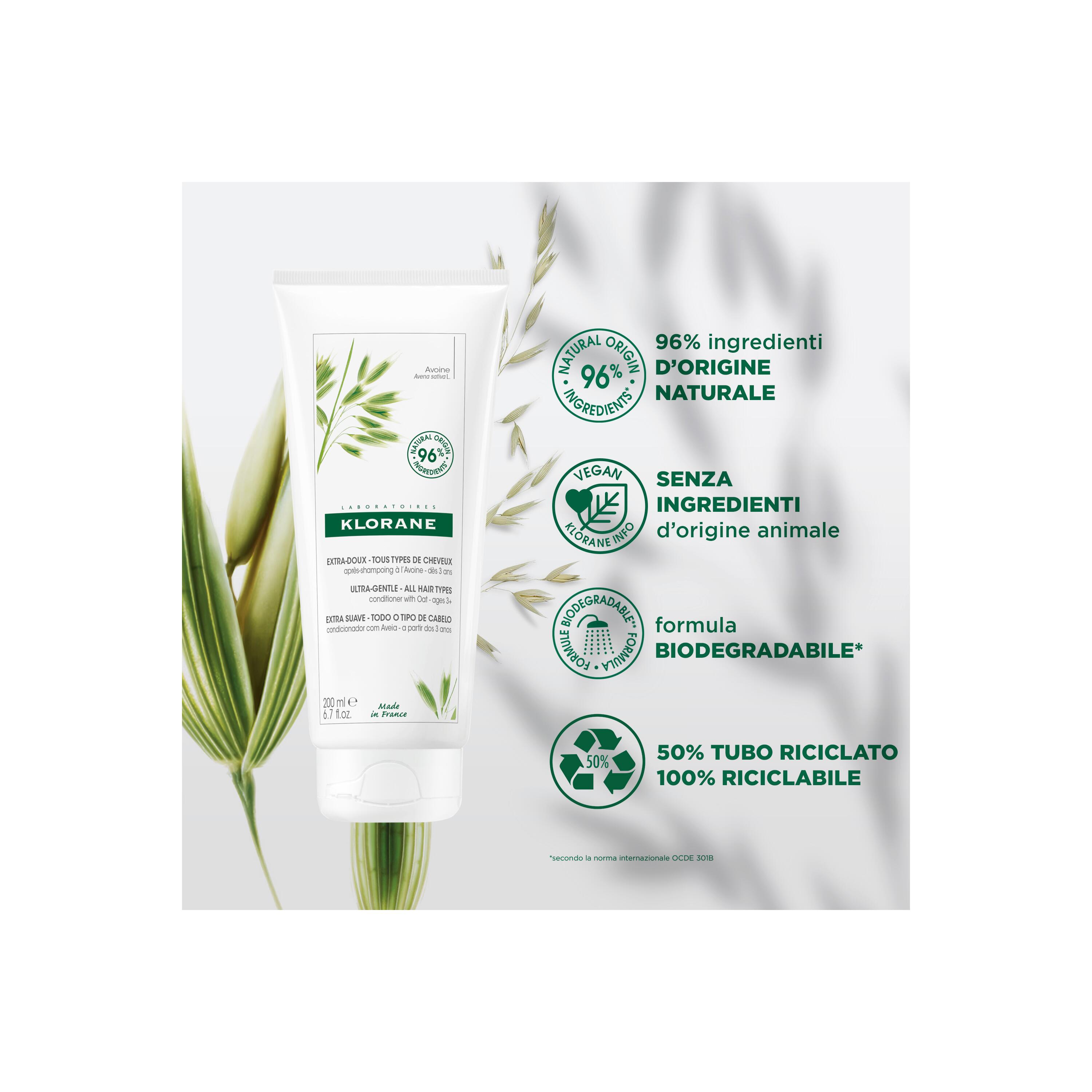 Klorane - Balsamo Dopo-Shampoo Extra-Delicato All'Avena Per Uso Frequente 200 ml