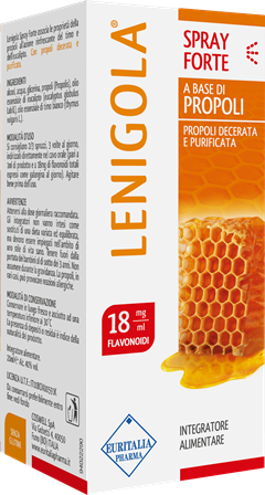 Lenigola Spray Forte - Integratore con propoli per mal di gola - 20 ml