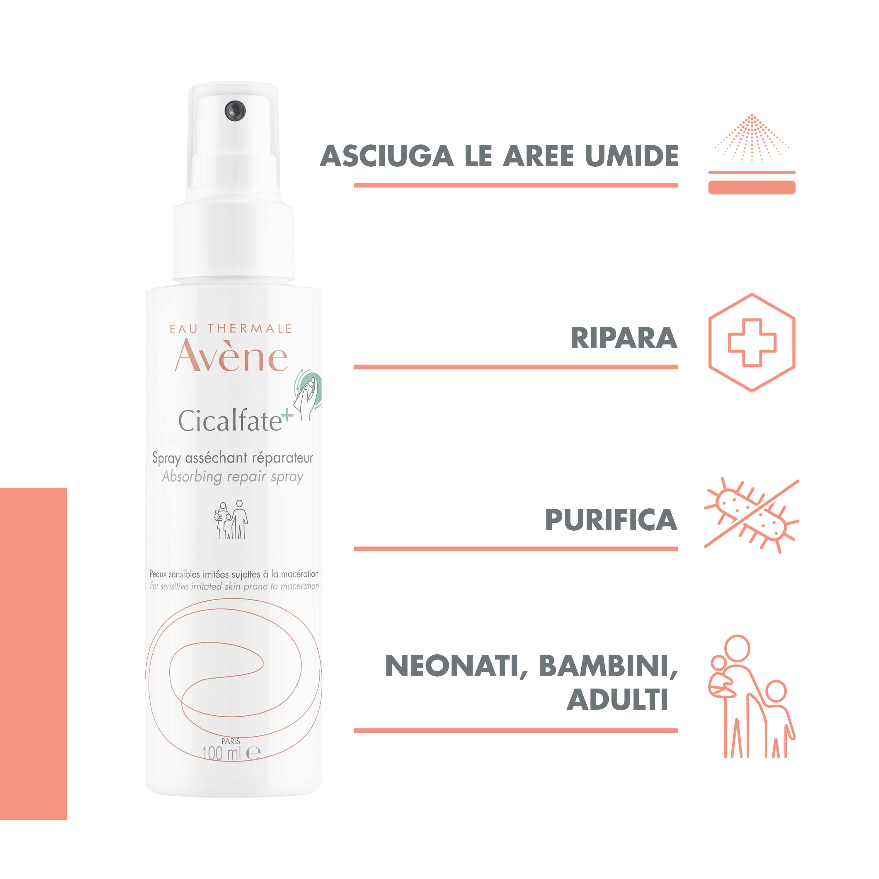 Avène Cicalfate+ - Spray Adsorbente Ristrutturante Per Pelle Fragilizzata 100 ml