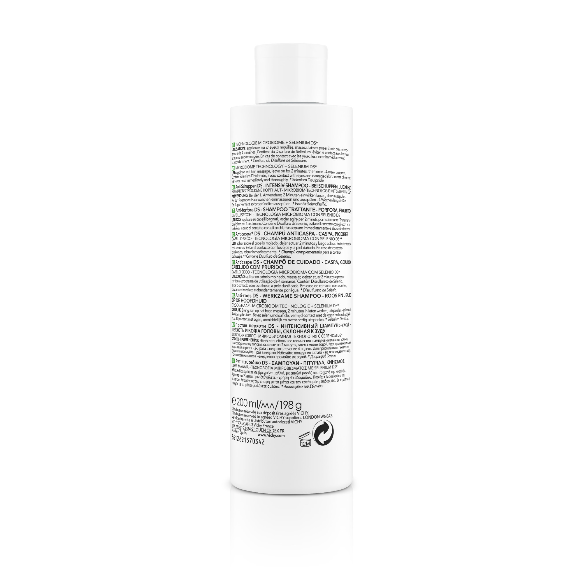 Vichy Dercos Shampoo trattante Anti-forfora DS dermatologico per capelli secchi 200 ml