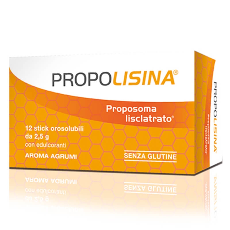 PROPOLISINA -  Integratore per mal di gola - 12 Stick Agrumi