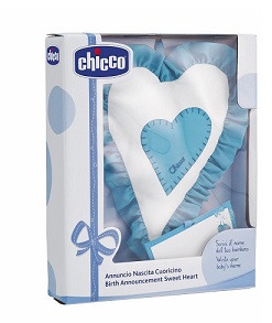 Chicco Fiocco Nascita Ricamato Azzurro