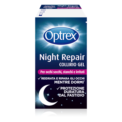 Optrex Night Repair - Collirio gel per occhi secchi, stanchi e irritati - 10 ml 