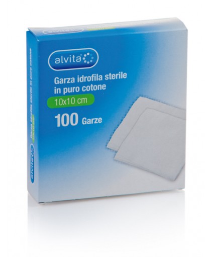 Alvita Garza Adesiva Sterile 10x10 cm 100 Pezzi