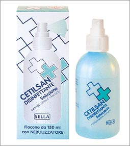 Cetilsan Sella 0,2% Soluzione Cutanea Antisettica e Antibatterica Flacone Nebulizzatore da 150 ml