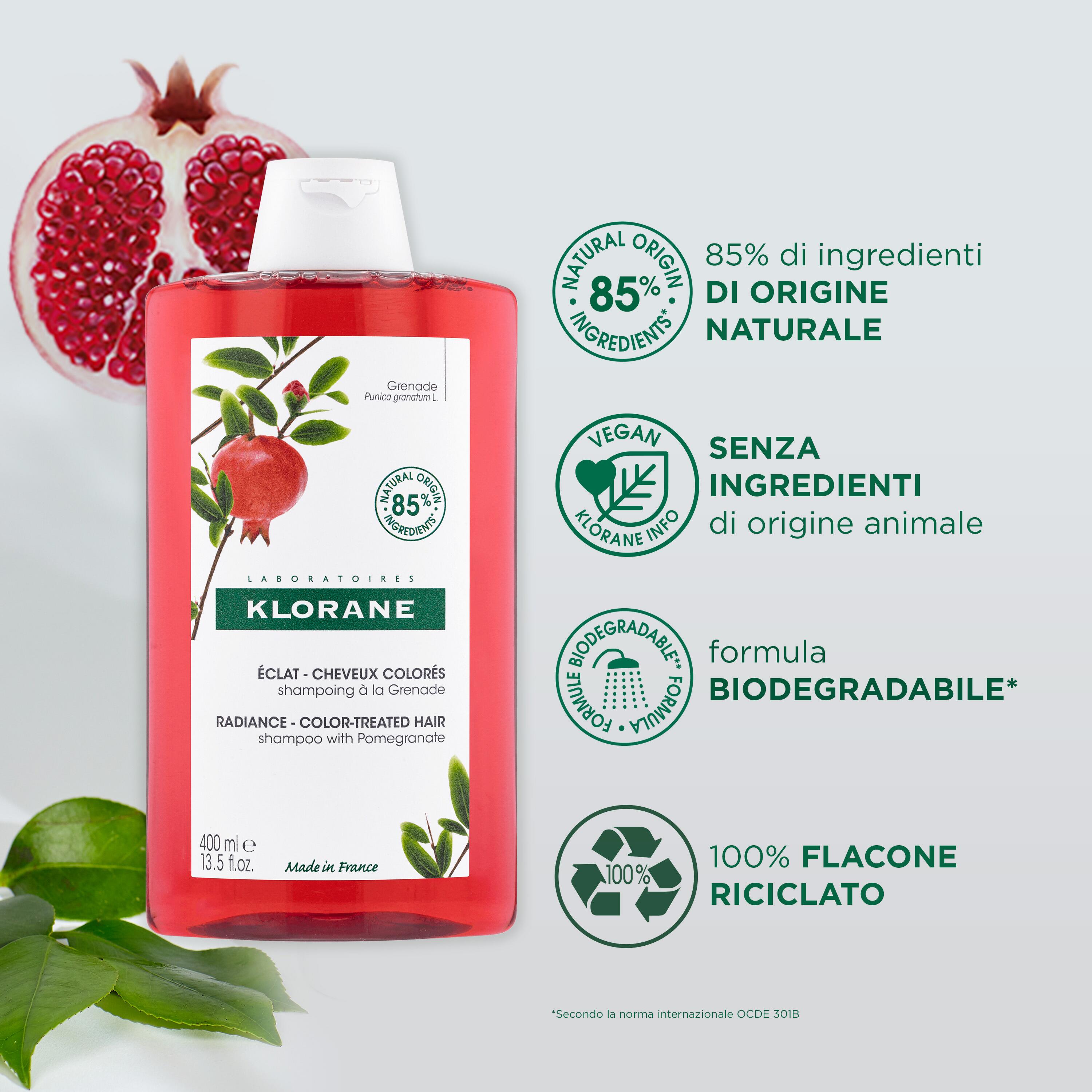 Klorane - Shampoo Al Melograno Per Capelli Colorati 400 ml