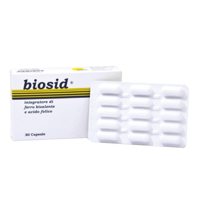 Biosid Integratore Di Ferro Bivalente E Acido Folico 30 Capsule