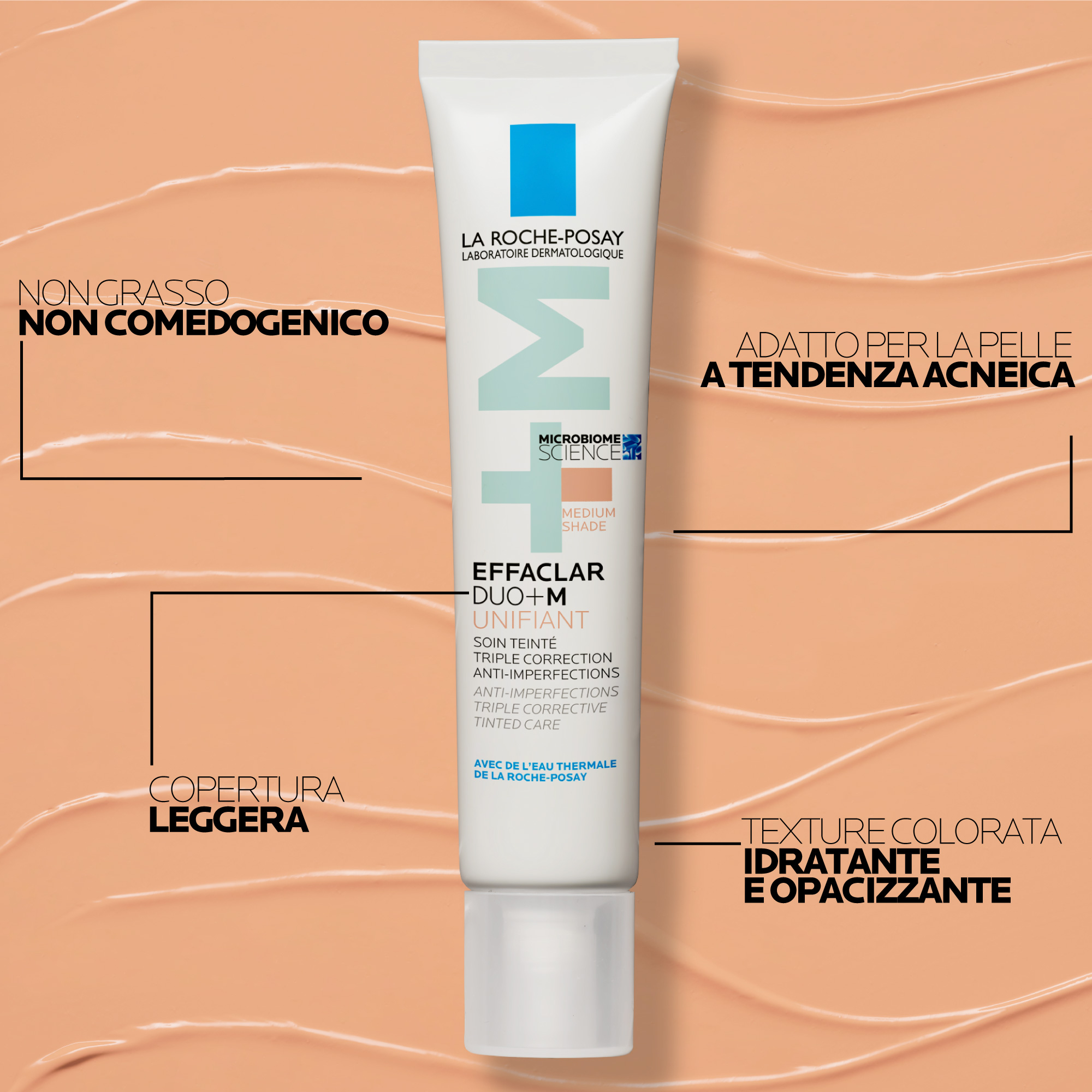 La Roche-Posay Effaclar Duo+M Unifiant Medium trattamento correttivo uniformante e purificante con nuovo attivo phylobioma e niacinamide 40ml