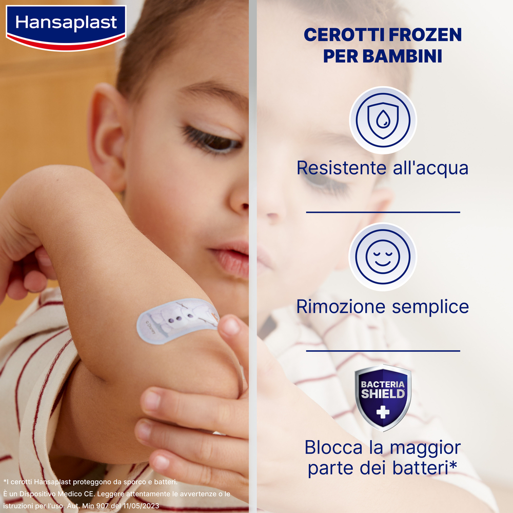 Hansaplast Cerotti Frozen 2, Cerotti bambini impermeabili e delicati, 20 pezzi in 2 formati