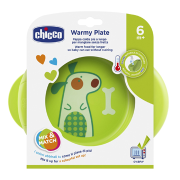 Chicco Piatto Pappacalda colore Verde +6 mesi