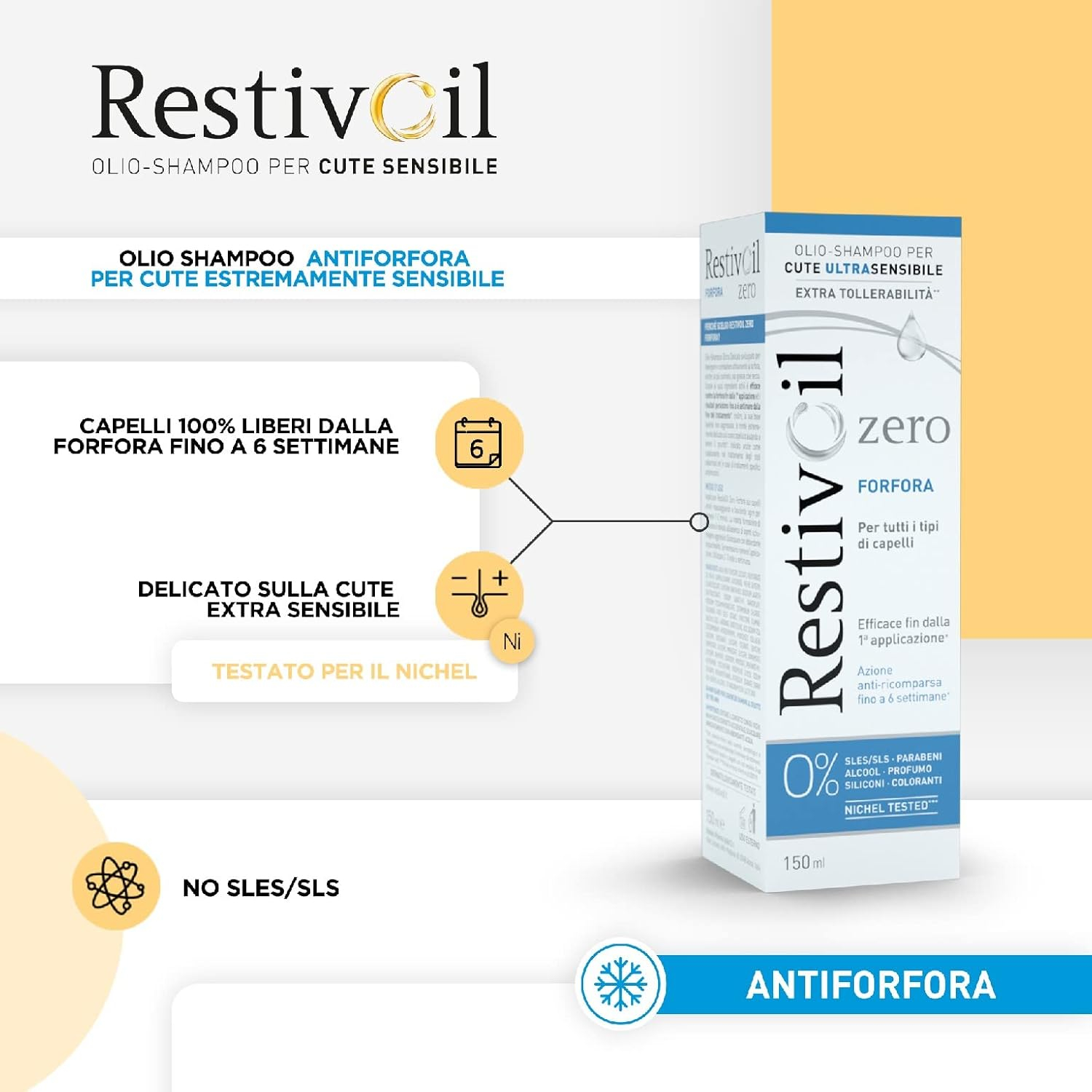 Restivoil Zero Forfora Olio Shampoo Extra Delicato 150 ml