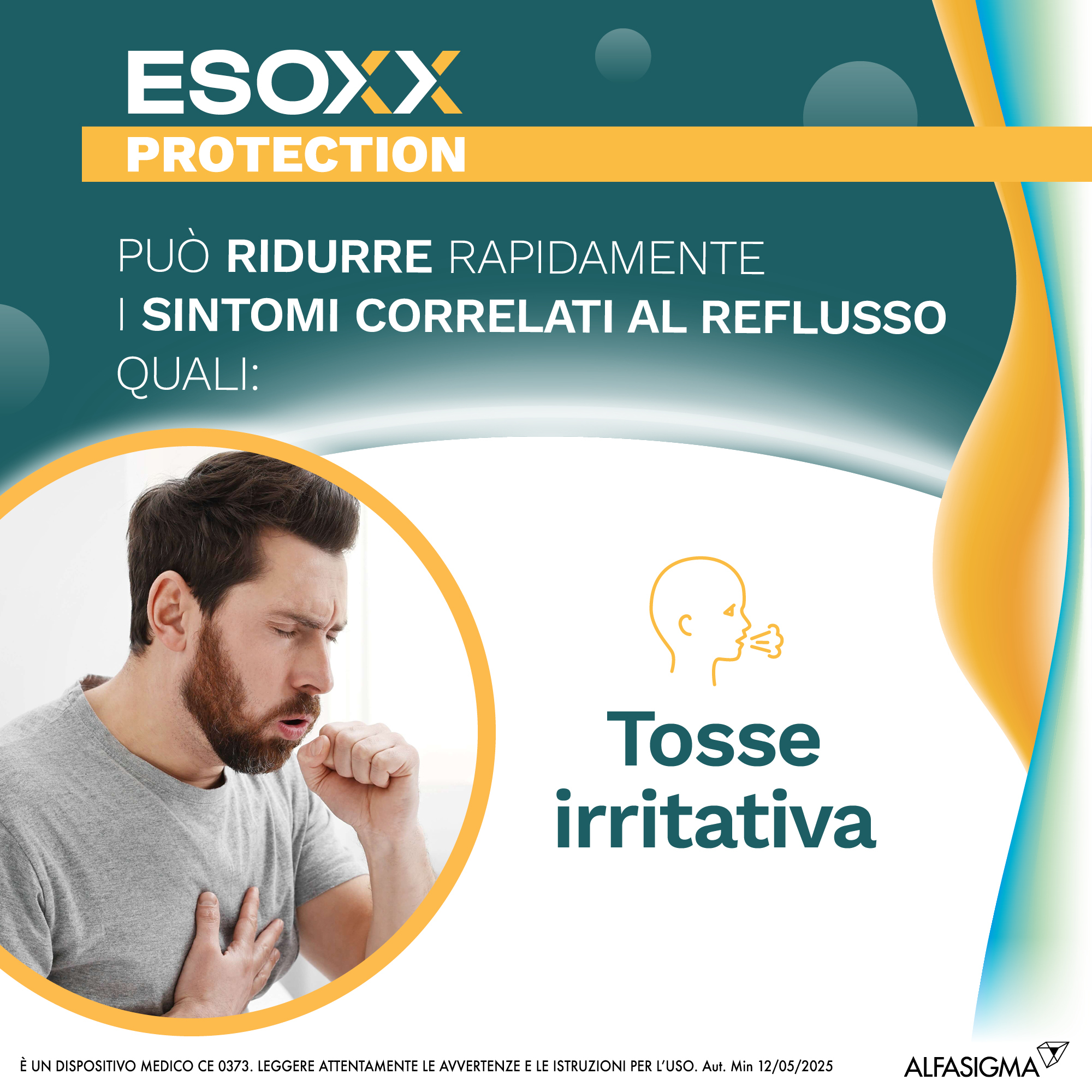 Esoxx Protection -  Dispositivo medico per sintomi da reflusso gastroesofageo, utile in caso di bruciore di stomaco -  20 bustine da 10ml