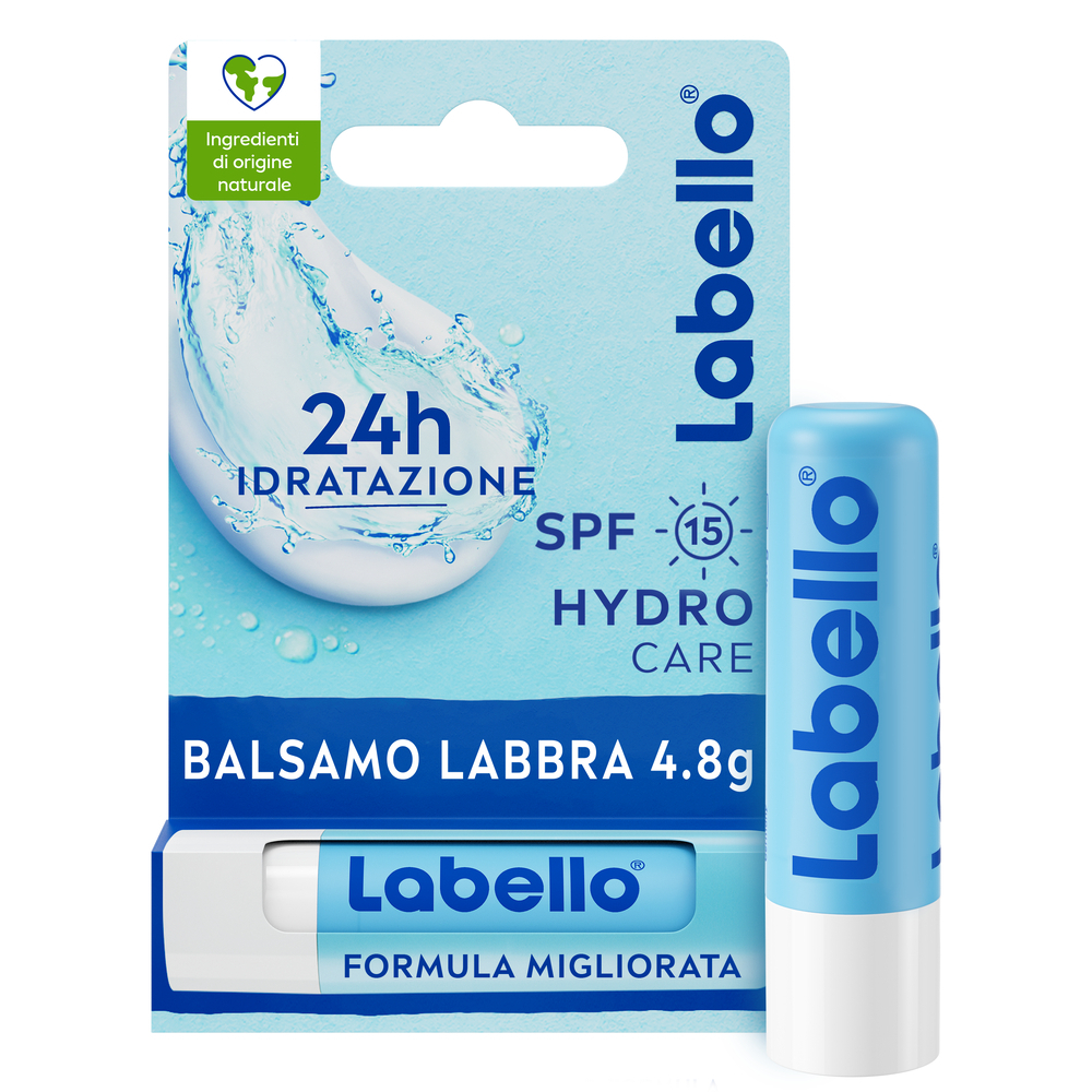 Labello Hydro Care SPF15 4.8 g, Burrocacao labbra idratante e protettivo con Aloe Vera e SPF 15