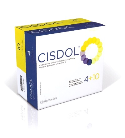 Cisdol Integratore Vie Urinarie 4 Bustine Blu + 10 Bustine Gialle