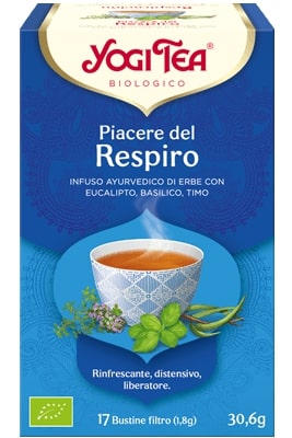 Yogi Tea Piacere del Respiro Infuso Ayurvedico Eucalipto e Timo Biologico