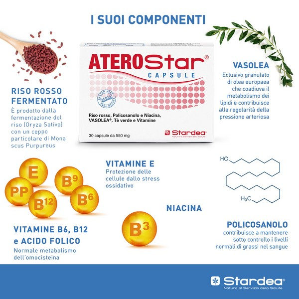Aterostar Integratore Per Controllo Colesterolo 30 Capsule