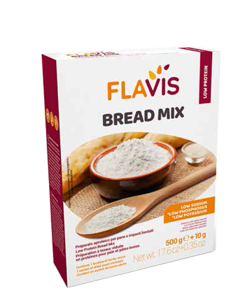 Mevalia Flavis Bread Mix Preparato Aproteico per Pane e Impasti Lievitati 500 g