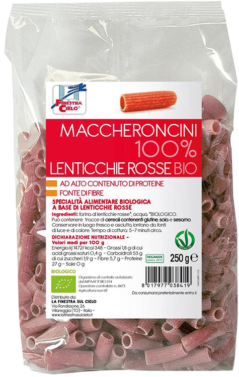 MACCHERONCINI 100% LENTIC RO