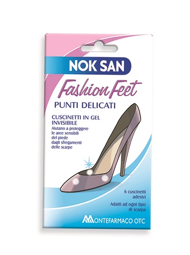 Nok San Fashion Feet Punti Delicati Cuscinetti In Gel Ivisibili Per Il Benessere dei Piedi 6 Pezzi