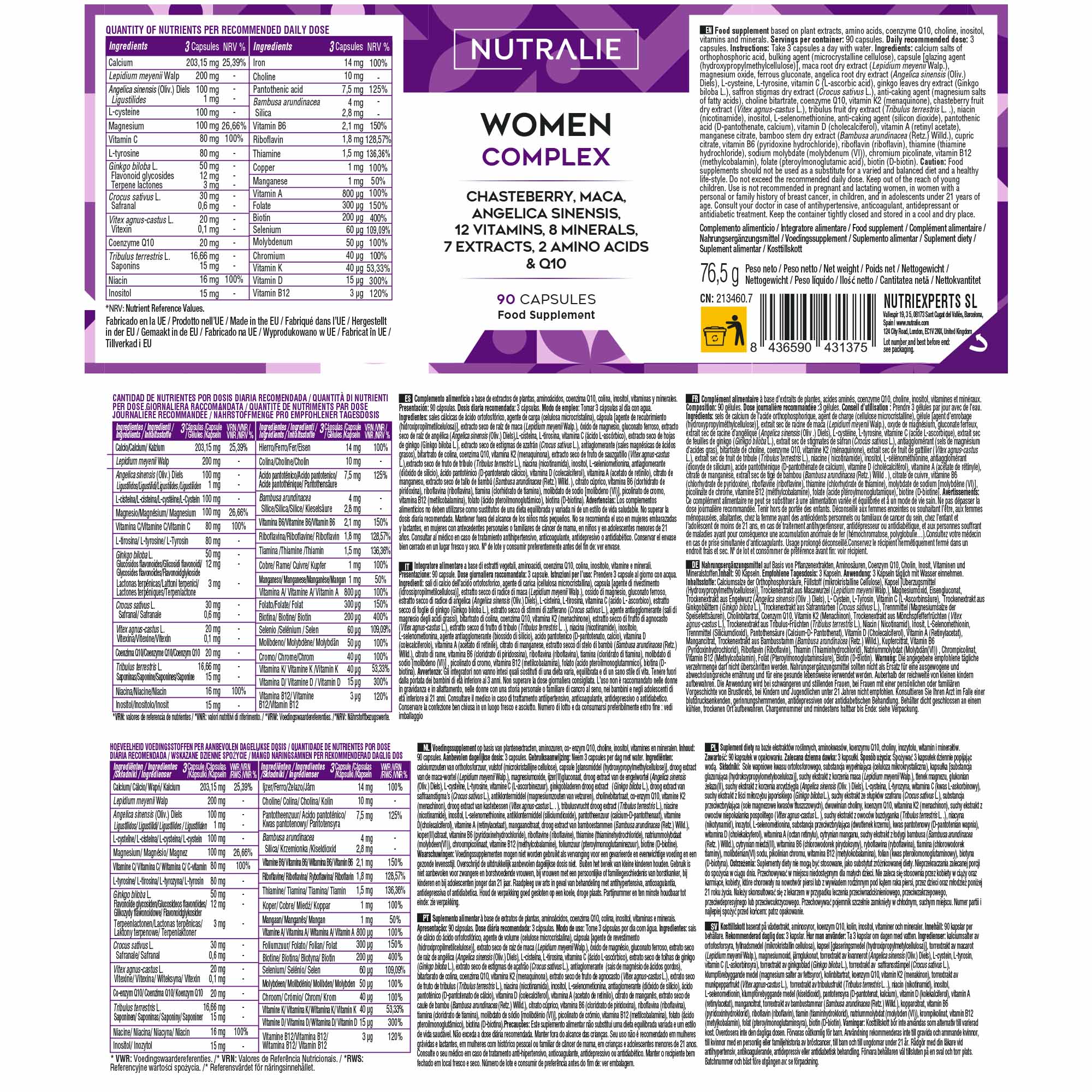 Nutralie Women Complex 90 Capsule - Integratore Per Il Benessere Femminile
