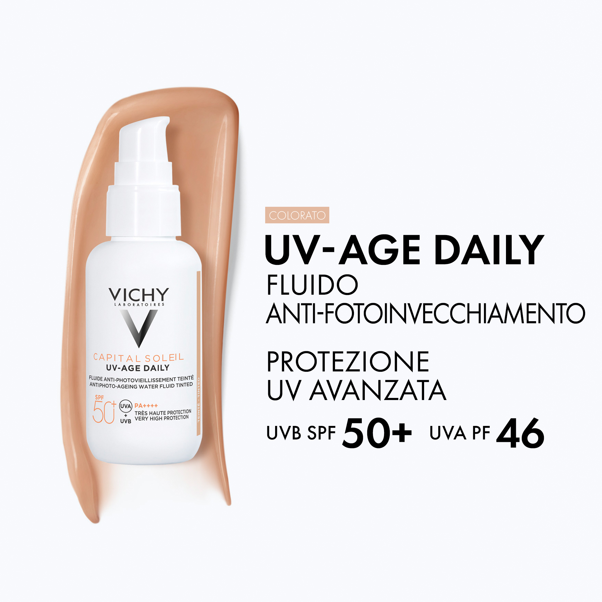 Vichy Capital Soleil UV-Age Daily SPF50+ Fluido Anti Fotoinvecchiamento Colorato 40 ml