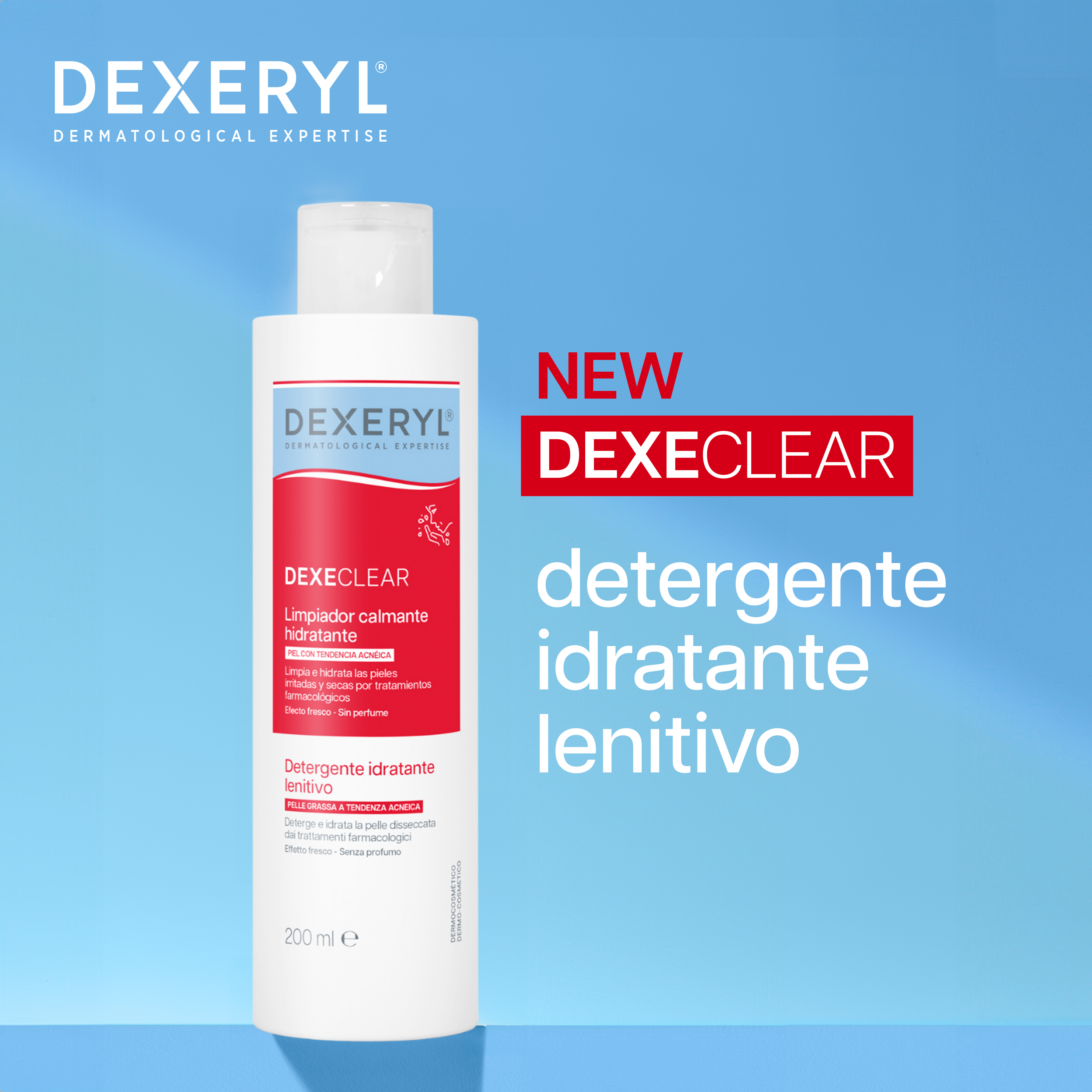 Dexeryl Dexeclear - Detergente Idratante Lenitivo Per Pelle Grassa E A Tendenza Acneica 200 ml