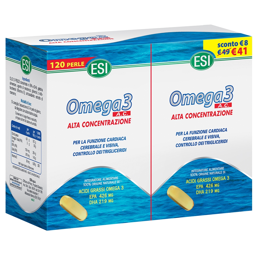 Omega 3 A.C. Esi - Integratore per la funzione cardiaca - 120 perle