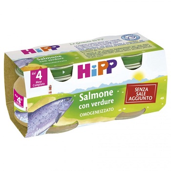 Hipp Biologico Omogeneizzato Salmone 2 x 80 g 