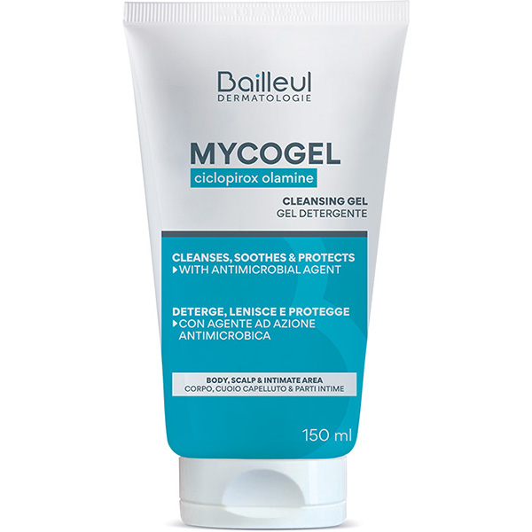 Mycogel Detergente Schiumogeno per l'igiene che deterge, lenisce e protegge la pelle sensibile soggetta a micosi - 150 ml
