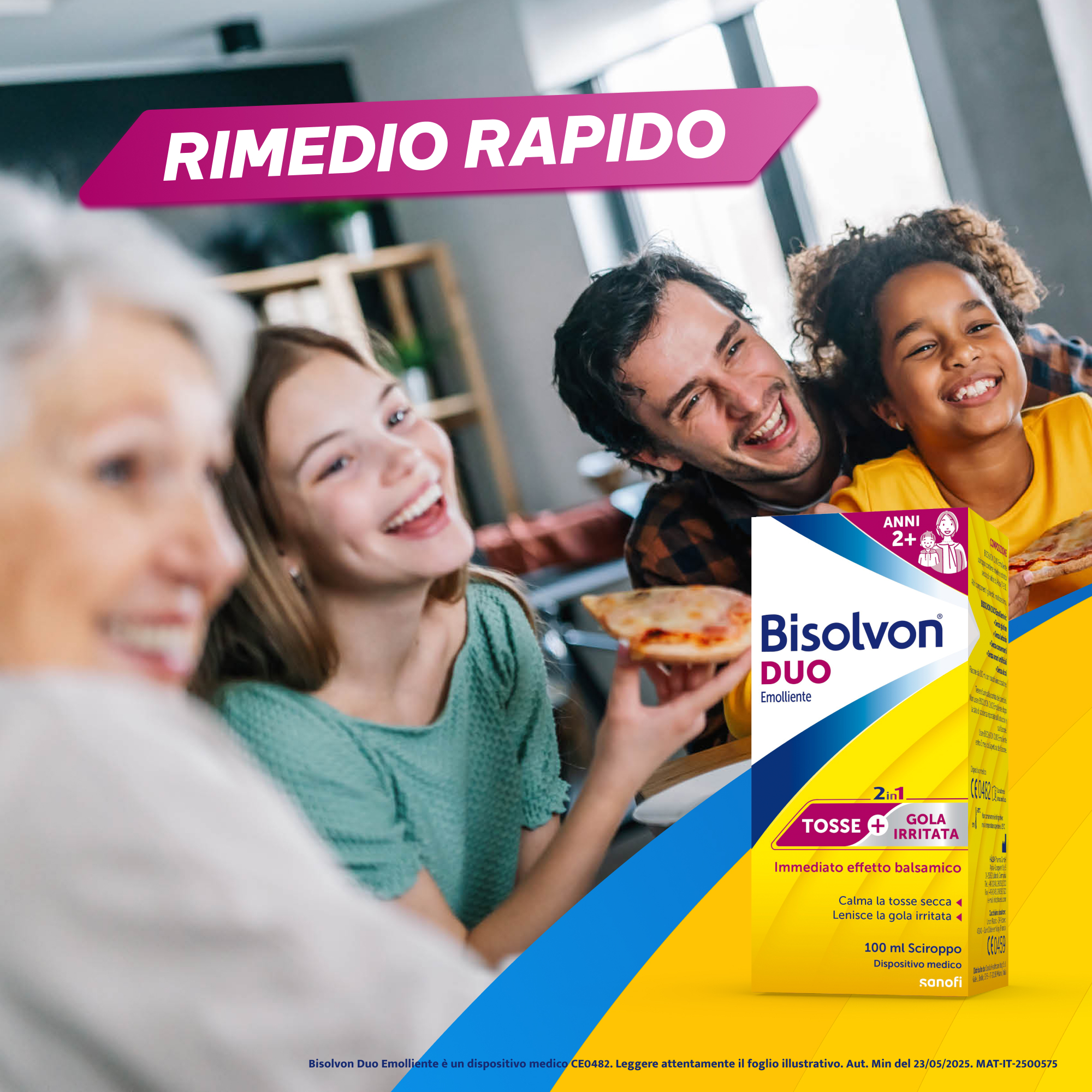 Bisolvon Duo Emolliente: Sciroppo Contro Tosse e Gola Irritata 100 ml