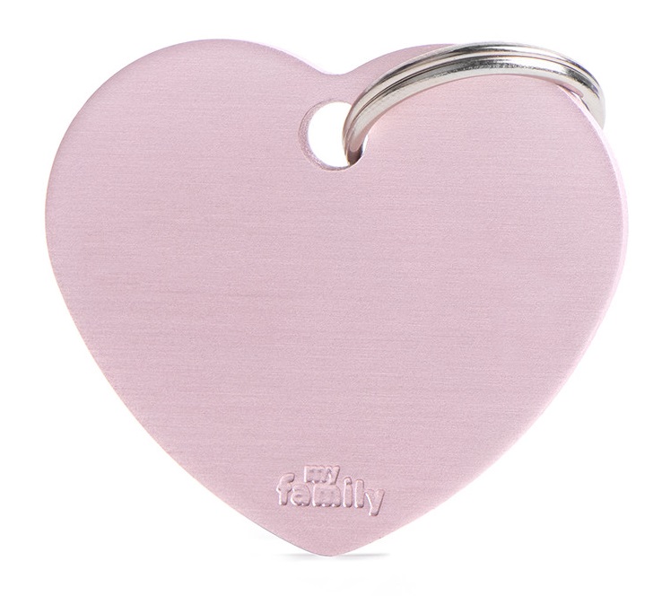 MY FAMILY MEDAGLIETTA CUORE (L) ALLUMINIO ROSA (REF. MFB29)