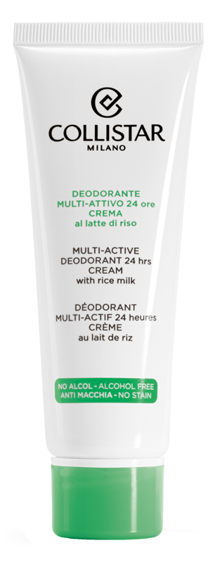 Collistar Deodorante Multi-Attivo 24 Ore Crema al Latte di Riso No Alcol, 75ml