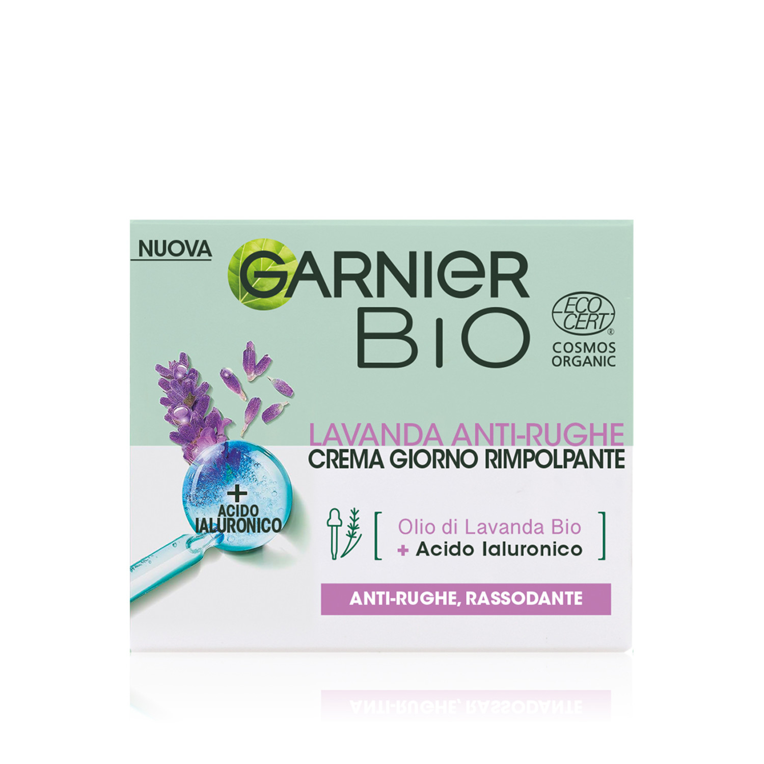 Garnier Bio Crema Viso Rigenerante, Anti-rughe e Anti-età, Formula alla Lavanda, 50 ml