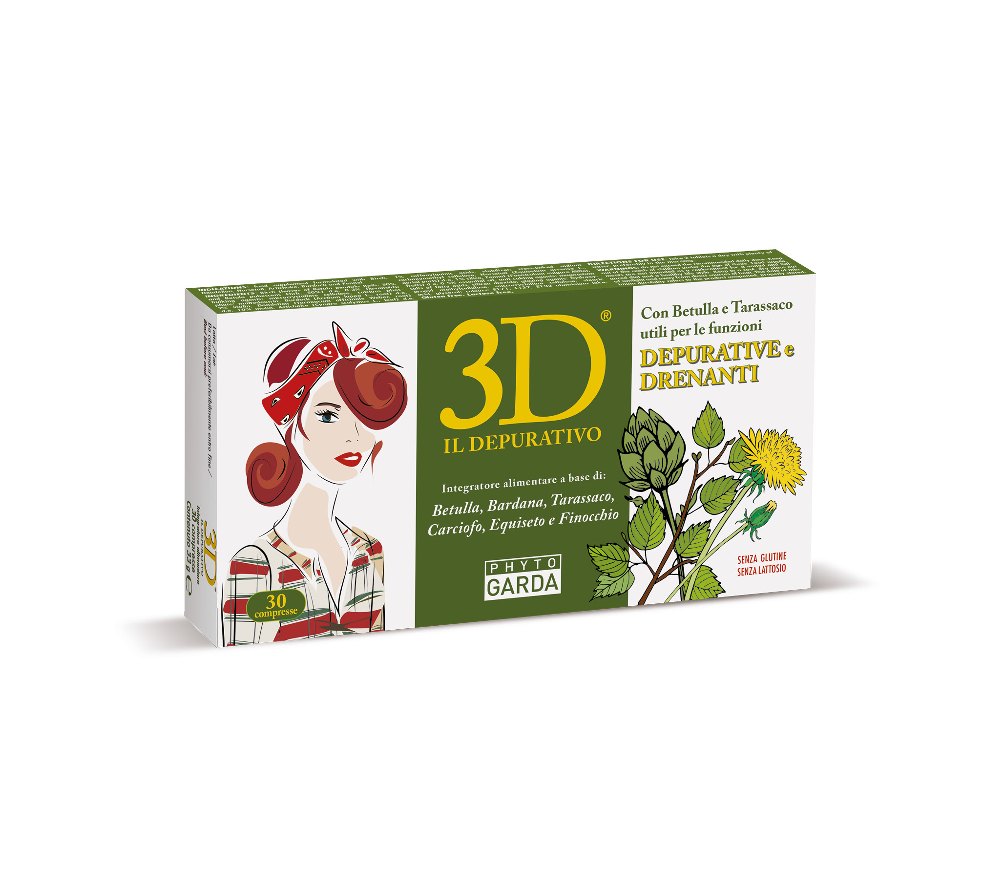 3D Drenante Depurativo Integratore 30 Compresse