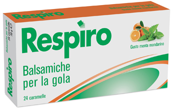 Respiro Balsamiche Gola Menta Mandarino 24 Caramelle