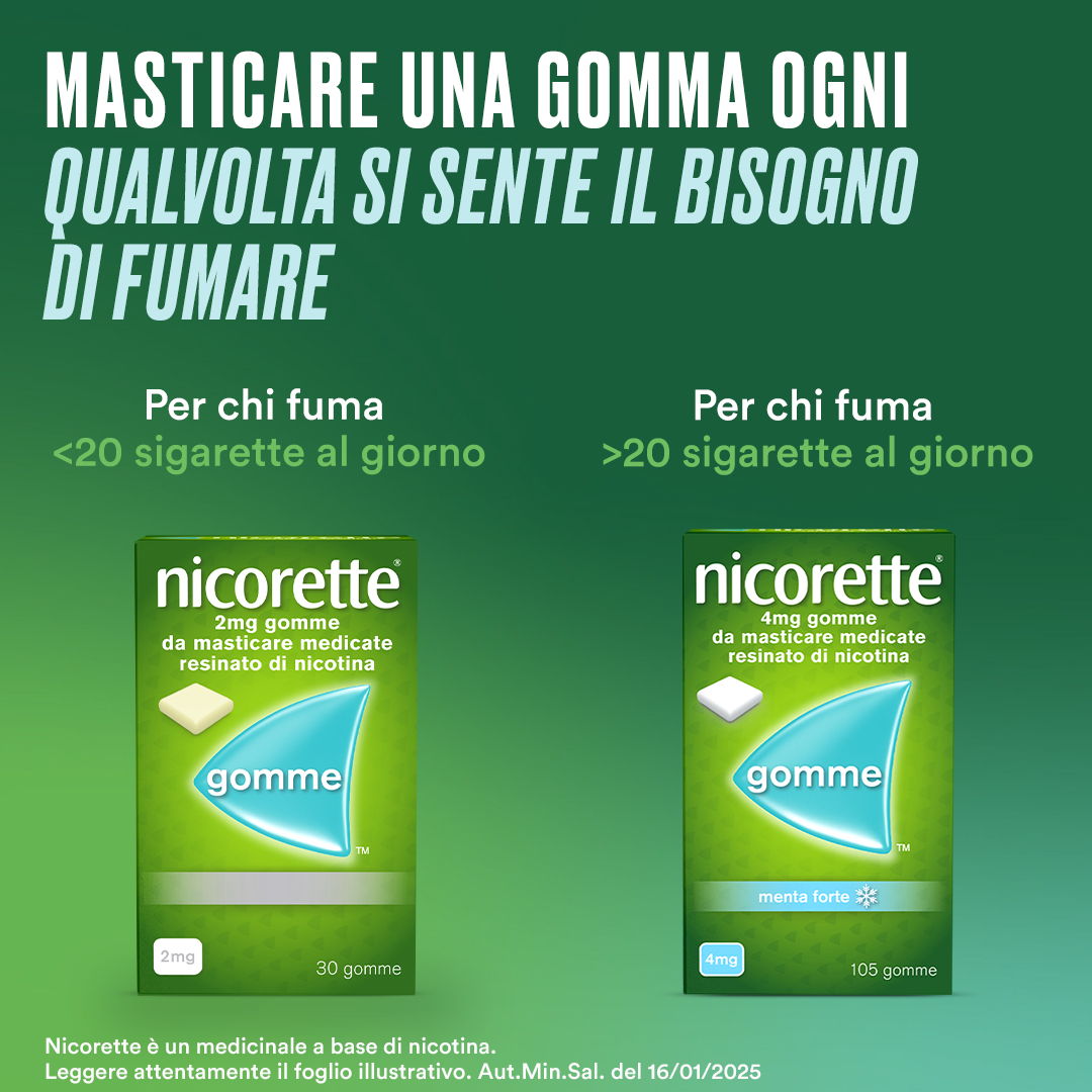 Nicorette 30 2Mg Gomme Masticabili Smettere di Fumare