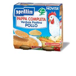 Mellin Pappa Completa Verdura Pastina Pollo 2 x 250 g
