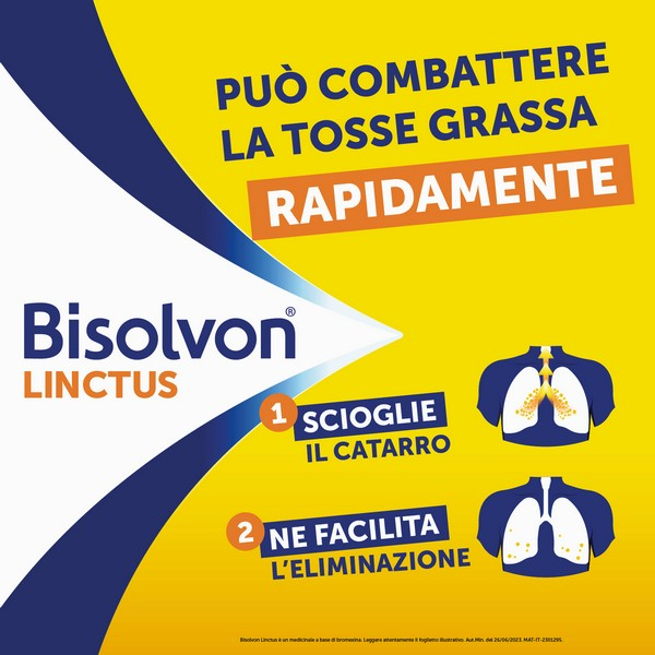 Bisolvon Linctus Sciroppo 4mg/5ml Tosse Grassa Mucolitico 250 ml