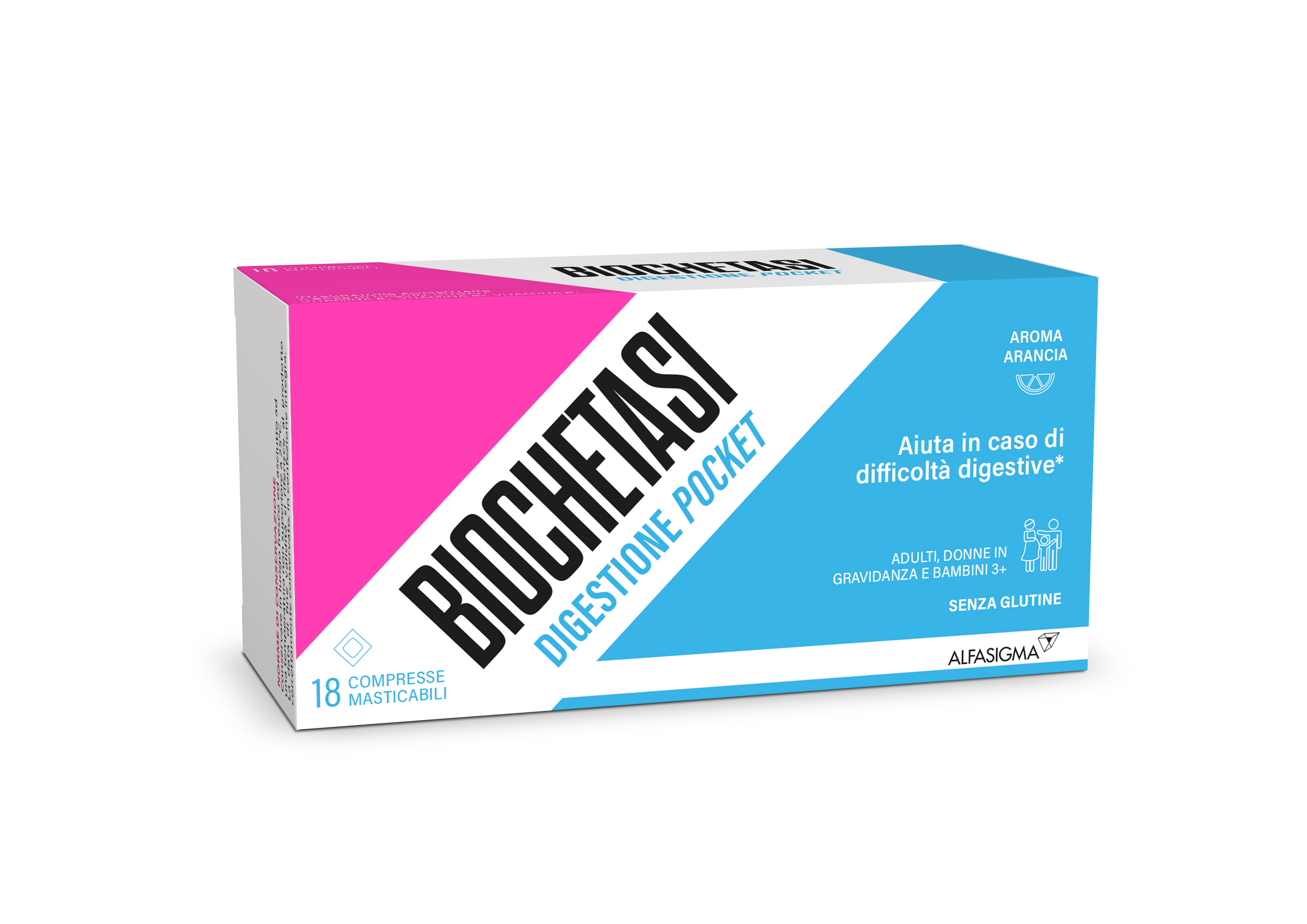 Biochetasi Pocket Integratore Digestivo, ideale in caso di acidità  e bruciore di stomaco - 18 Compresse Masticabili