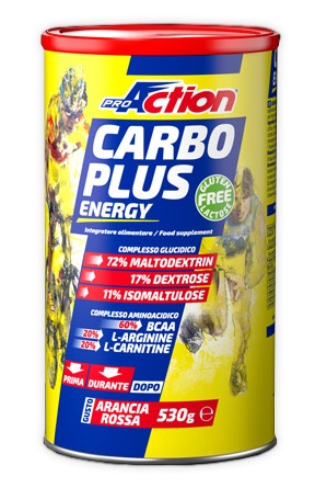 Pro Action Carbo Plus Arancia Rossa Integratore ProEnergetico per Sportivi 530 gr