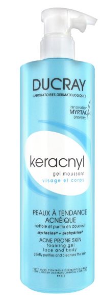 Ducray Keracnyl Gel Detergente Purificante Seboregolatore per Pelle Grassa e Acneica 400 ml