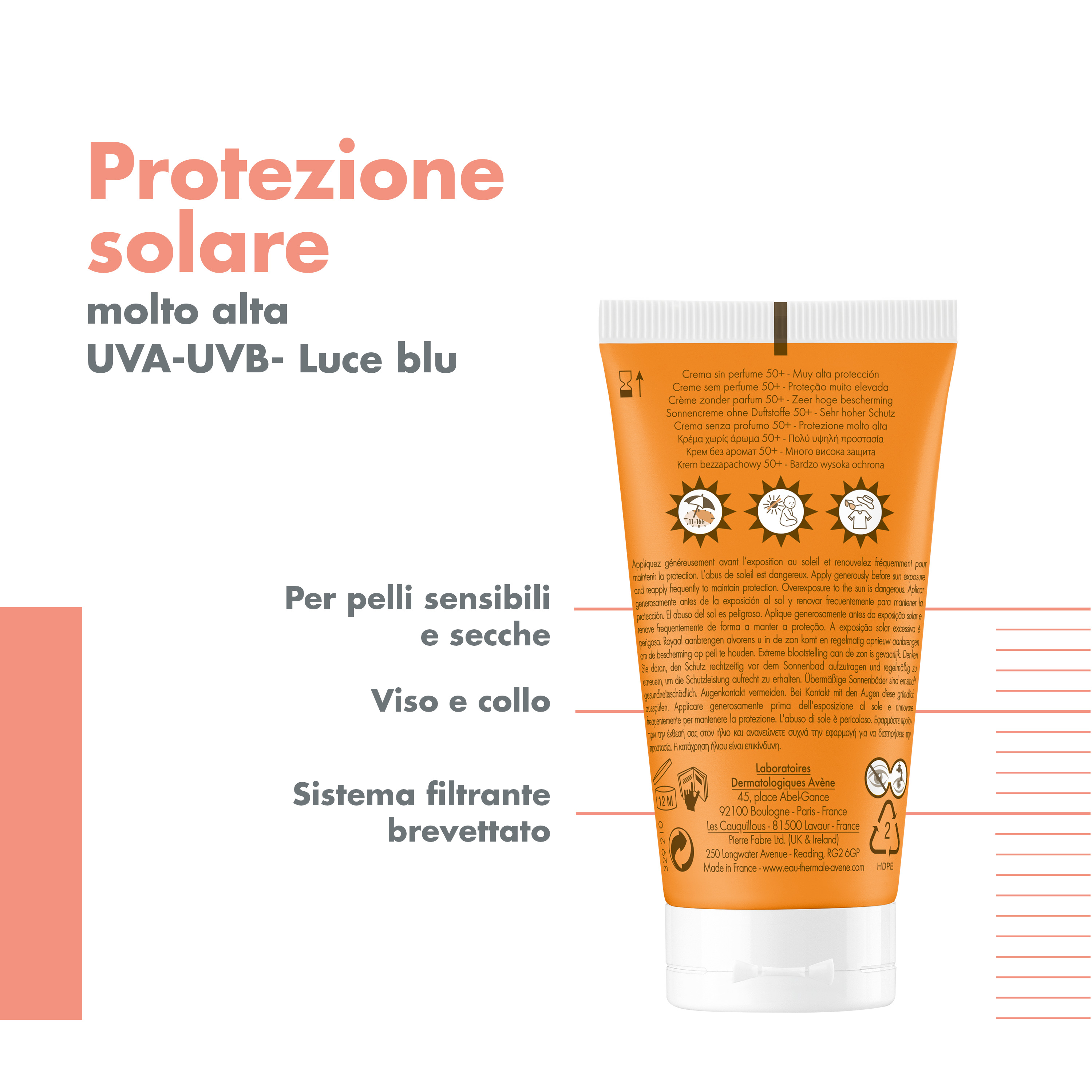 Avène Crema Solare Viso SPF 50+ 50ml